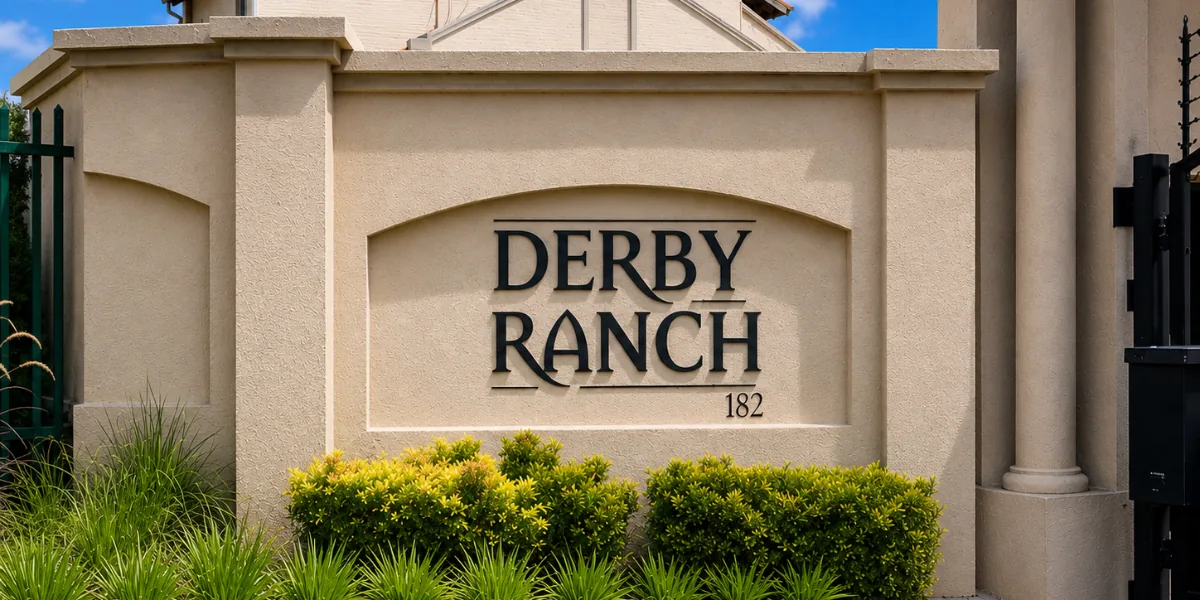 Derby Ranch entrance signage