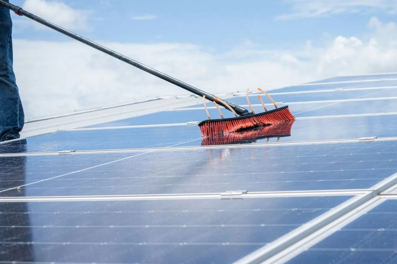 Solar panel cleaning