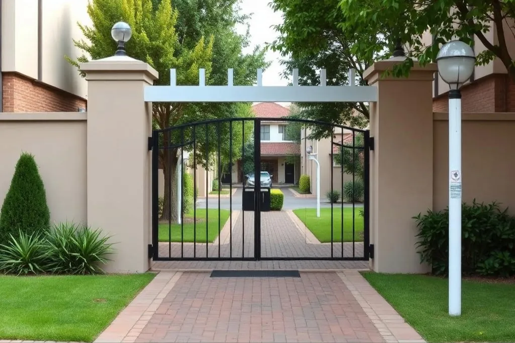 Neat residential complex entrance