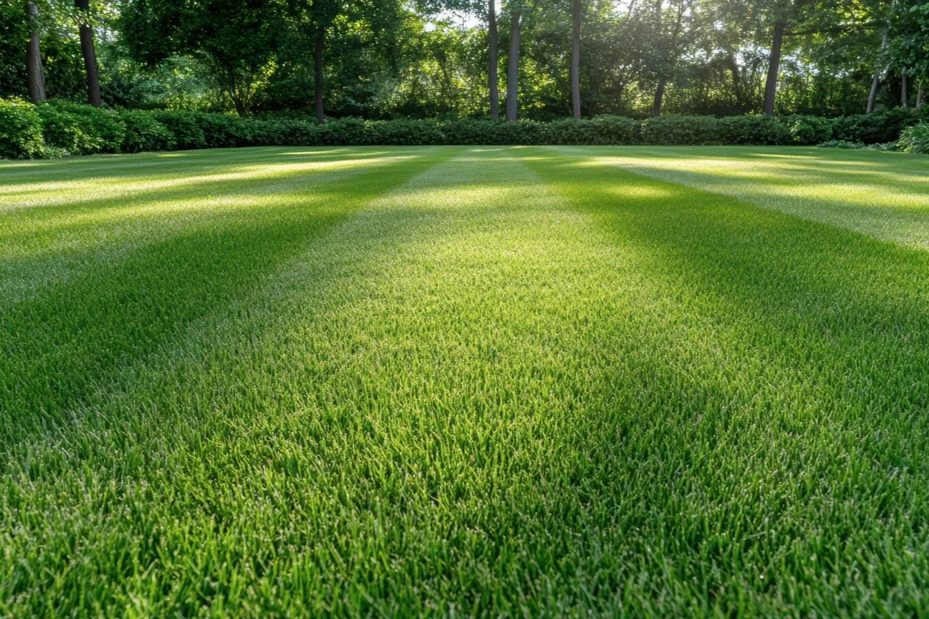 Freshly mowed lawn