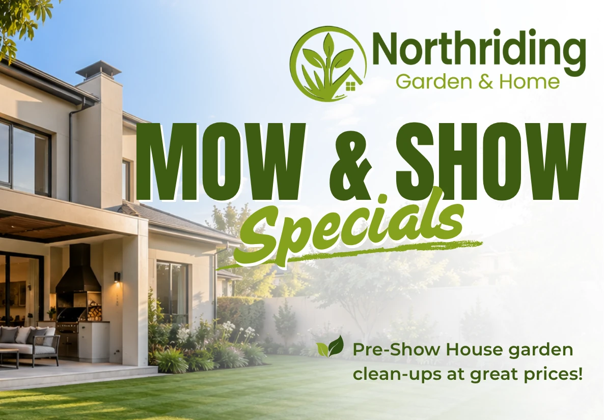 Mow & Show Specials - pre-show house garden clean-up