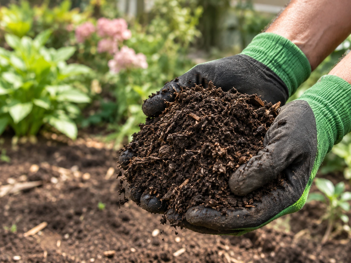 Organic compost ready for garden application